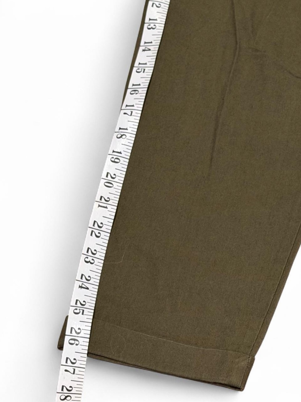 J. Crew Olive Drawstring Women’s Linen Blend Pants 00 - Picture 5 of 5